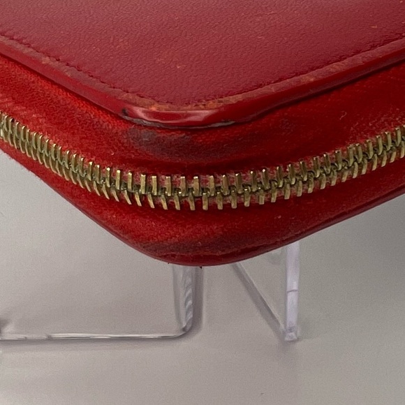 ♥️Celine Long Zip Around Wallet Red/Navy Blue!! 💙 - Picture 5 of 9